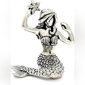 Mermaid Pewter Ring Holder Jewelry Holder Gift Box Whimsical